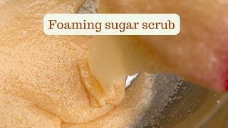 Foaming sugar scrub snippet  How to make foaming sugar scrub [upl. by Craggy]