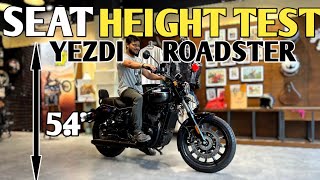 2024 Yezdi Roadster Seat Height Test  कम हाइट वालो के लिए कैसी  PoweronTorque [upl. by Airahs21]