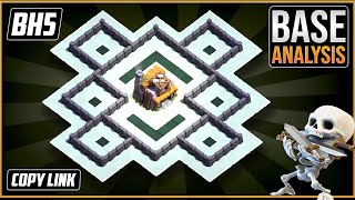 THE BEST BH5 TROPHY defense Base 2023 Builder Hall 5 Trophy Base Design with Copy Link – COC [upl. by Deacon]