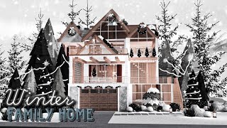 BLOXBURG Winter Family Home  tour  speedbuild ❄️ [upl. by Nalaf]