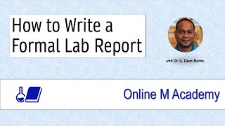 How to Write a Formal Lab Report [upl. by Ecaroh]