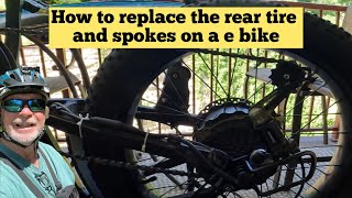 How to replace the rear tire and spokes on my Jasion EB7 20 not that hard [upl. by Caressa]