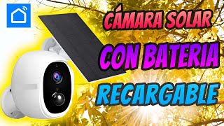 CAMARA SOLAR CON BATERIA RECARGABLE COMPATIBLE TUYA SMART LIFE S01 [upl. by Eittol]