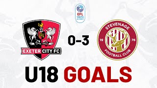 U18 Goals Exeter City 0 Stevenage 3 8924 Youth Alliance South  Exeter City Football Club [upl. by Lirbaj]