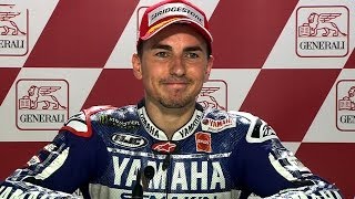 MotoGP™ Valencia 2013  Jorge Lorenzo interview [upl. by Ariaj]