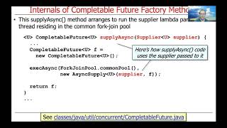 Advanced Java CompletableFuture Features Factory Method Internals [upl. by Ellivnarg738]