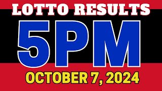 Taya Tayo Lotto ONLINE  5PM Lotto Results Today  October 7 2024 [upl. by Asquith]