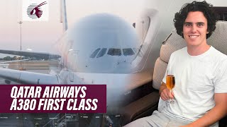 8hrs on a Luxury First Class Flight  Qatar Airways [upl. by Kira]