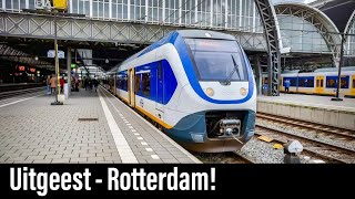 Train Cab Ride NL  Uitgeest  Amsterdam  Gouda  Rotterdam  SLT Sprinter  Nov 2019 [upl. by Klockau]