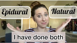 Epidural vs Natural Birth  Pros and Cons of both  My experience  Birth story [upl. by Davison662]