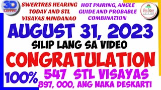 3d lotto swertres  August 312023  hearing today and stl visayas mindanao wresult by Dangamers3d [upl. by Aihtniroc]