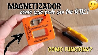 como usar o MAGNETIZADOR E DESMAGNETIZADOR de chave de fenda funciona [upl. by Pierrette222]