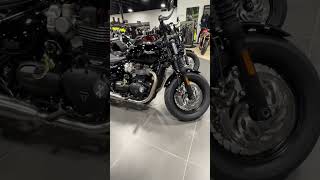 2023 Triumph Bonneville Bobber  Jet Black [upl. by Aihsenet]