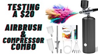 Testing A 20 Airbrush amp Compressor Combo  Amazon Prime [upl. by Airamesor]