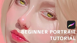 Part 1 Easiest Beginner iPad Procreate Portrait Tutorial Ever [upl. by Notniw874]