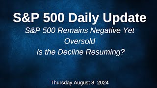 SampP 500 Daily Market Update for Thursday August 8 2024 [upl. by Anad353]