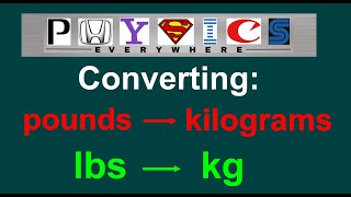 EASY Converting pounds lbs to kilograms kg [upl. by Irap182]