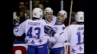 Flames vs Nordiques 198990 [upl. by Gibert165]