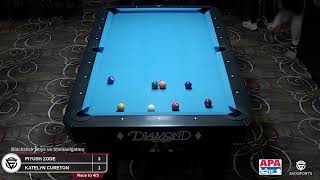 PIYUSH ZODE vs KATELYN CURETON  TABLE 8  APA NW 8 BALL  EvoSports [upl. by Akinyt]