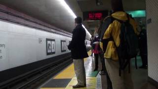 PittsburgBay Point Train Arriving at Montgomery Street BART HD [upl. by Nirihs]