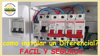 ASÍ de FACIL se instala un INTERRUPTOR diferencialDISYUNTOR [upl. by Ohara]