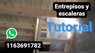 👌Entrepiso con escalera Tutorial how to make a wooden floor [upl. by Leynad]