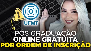 UFMT abriu PÓS GRADUAÇÃO EAD GRATUITA em DESIGN  SELEÇÃO POR ORDEM DE INSCRIÇÃO  Mari Rel [upl. by Vernice]