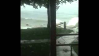 Okoboji Storm taking out a dock on Sunset Beach West Lake Okoboji [upl. by Haimerej816]