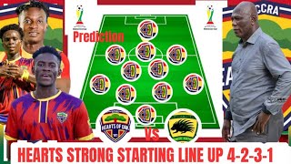 HEARTS OF OAK VS KOTOKO STRONG STARTING LINE UP IN DEMOCRACY CUP [upl. by Nnaul]