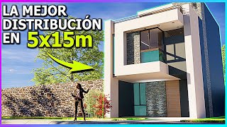 🔴LA CASA CON LA MEJOR DISTRIBUCION EN 5X15m 🔥 [upl. by Ninaj]