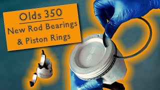 Part 5 New Rod Bearings amp Piston Rings – Olds 350 rebuild for my Cadillac Seville GenI [upl. by Derrej]