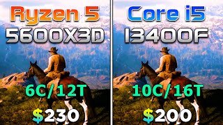 Ryzen 5 5600X3D vs Core i5 13400F  PC Gameplay Tested [upl. by Hammad]