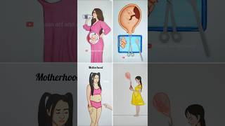 4 in 1 pregnancy mom shorts art animation love [upl. by Junette]