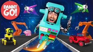 “Robot Energy” Toy Factory Adventure 🤖⚡️ Robot Dance Brain Break  Danny Go Songs for Kids [upl. by Ainomar815]