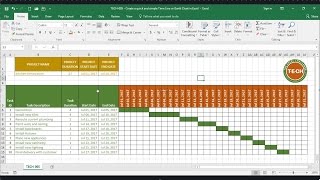 TECH005  Create a quick and simple Time Line Gantt Chart in Excel [upl. by Waddle]