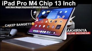 RESMI Indonesia Unboxing iPad Pro M4 Chip 13 Inch Silver amp New Magic Keyboard White [upl. by Ytirahs159]