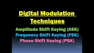 ASK FSK PSK Modulation  Digital Modulation Techniques  Amplitude Frequency and Phase Shift Keying [upl. by Nosiram]