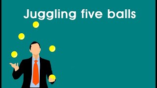 Short Story Juggling five balls work life balance by Brian G Dyson [upl. by Lynelle]