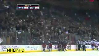 Rick Nash AMAZING Goal vs NY Rangers  111210  HD [upl. by Ytsrik]