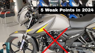 TVS Apache RTR 160 2V 2024 Model Disadvantage  5 Weak Side Of Tvs Apache 160 In 2024 [upl. by Glenda]