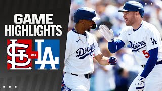 Cardinals vs Dodgers Game Highlights 32824  MLB Highlights [upl. by Zared]