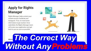 Facebook Rights Manager  The Correct Way To Apply For Rights Manager Facebook 20232024 [upl. by Hernando]