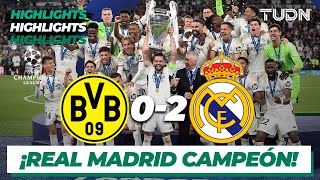 HIGHLIGHTS  Borussia Dortmund 02 Real Madrid  UEFA Champions League 202324  FINAL  TUDN [upl. by Ecirted941]