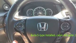 Honda Accord v6 Touring Borla SType Axle Back Exhaust [upl. by Jutta237]