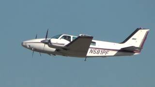 122713 Beech 58 Baron takeoff [upl. by Adalie]