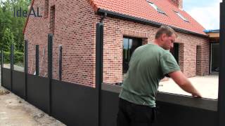 Montage IdeAL aluminium en wpc tuinafscheiding [upl. by Howard]