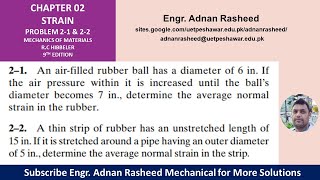 212  Chapter 2  Strain  Mechanics of Materials by RC Hibbeler  Engr Adnan Rasheed Mechanical [upl. by Silera689]