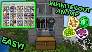 EASIEST 121 RAID FARM TUTORIAL in Minecraft Bedrock MCPEXboxPSSwitchPC [upl. by Costanza]