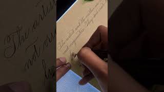 Spencerian Script realtime calligraphy penmanship [upl. by Deelaw]