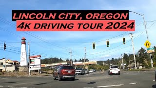 Lincoln City Oregon  4k Driving Tour  2024 [upl. by Ailem]